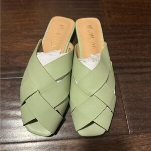 Sage green sandals